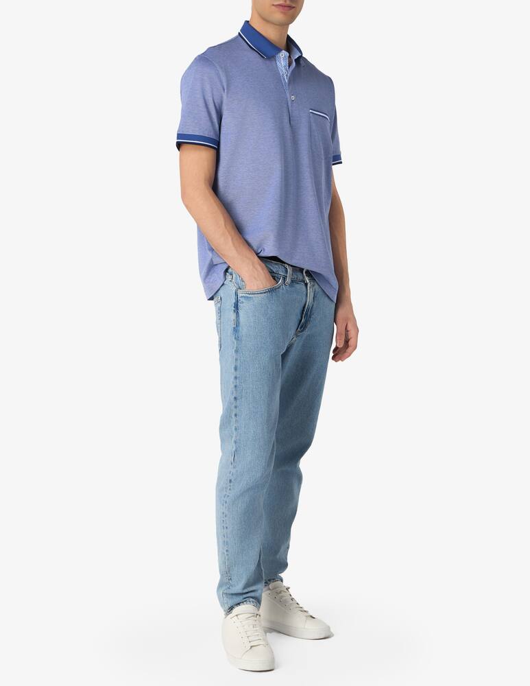 rinascente Rinascente Collection Piquet Scottish thread short sleeve polo shirt