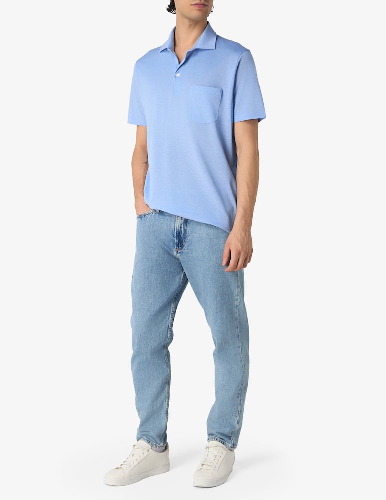 rinascente Rinascente Collection Piquet Scottish thread short sleeve polo shirt