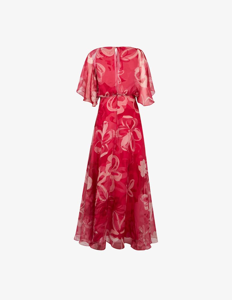 rinascente Elizabeth Ascot Abito lungo in chiffon florale