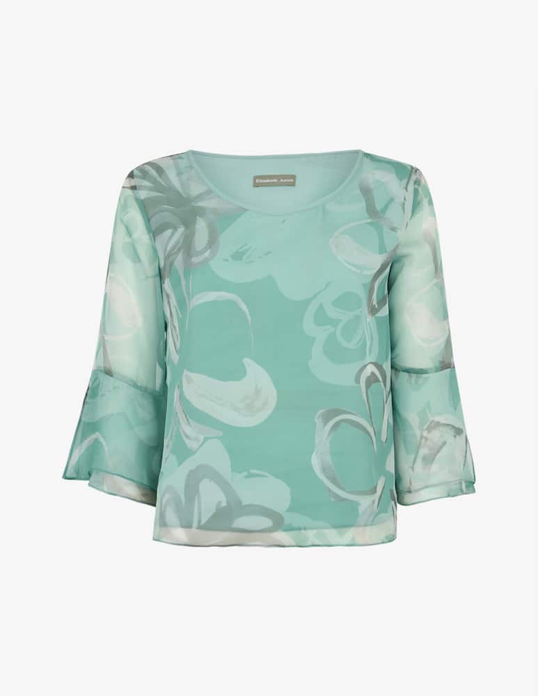 Elizabeth Ascot Floral chiffon blouse - picture 1 Elizabeth Ascot Floral chiffon blouse - picture 1