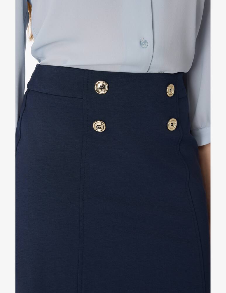 rinascente Elizabeth Ascot Buttoned stretch skirt