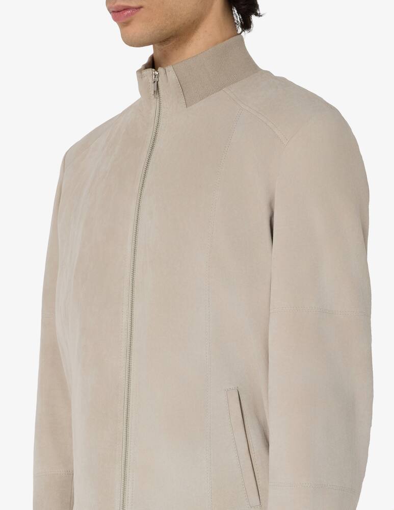 rinascente Misaky Bomber scamosciato in pelle