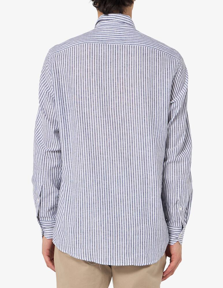 rinascente Sartoria Italiana Camicia cotone e lino a righe