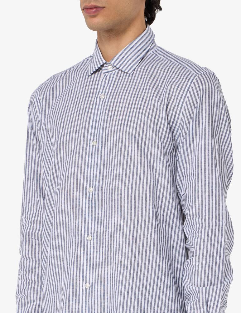 rinascente Sartoria Italiana Camicia cotone e lino a righe