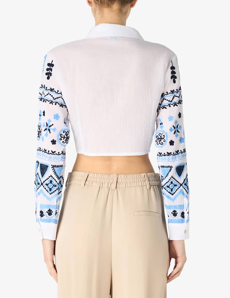 rinascente Delfina Camicia cropped ricamata Casey