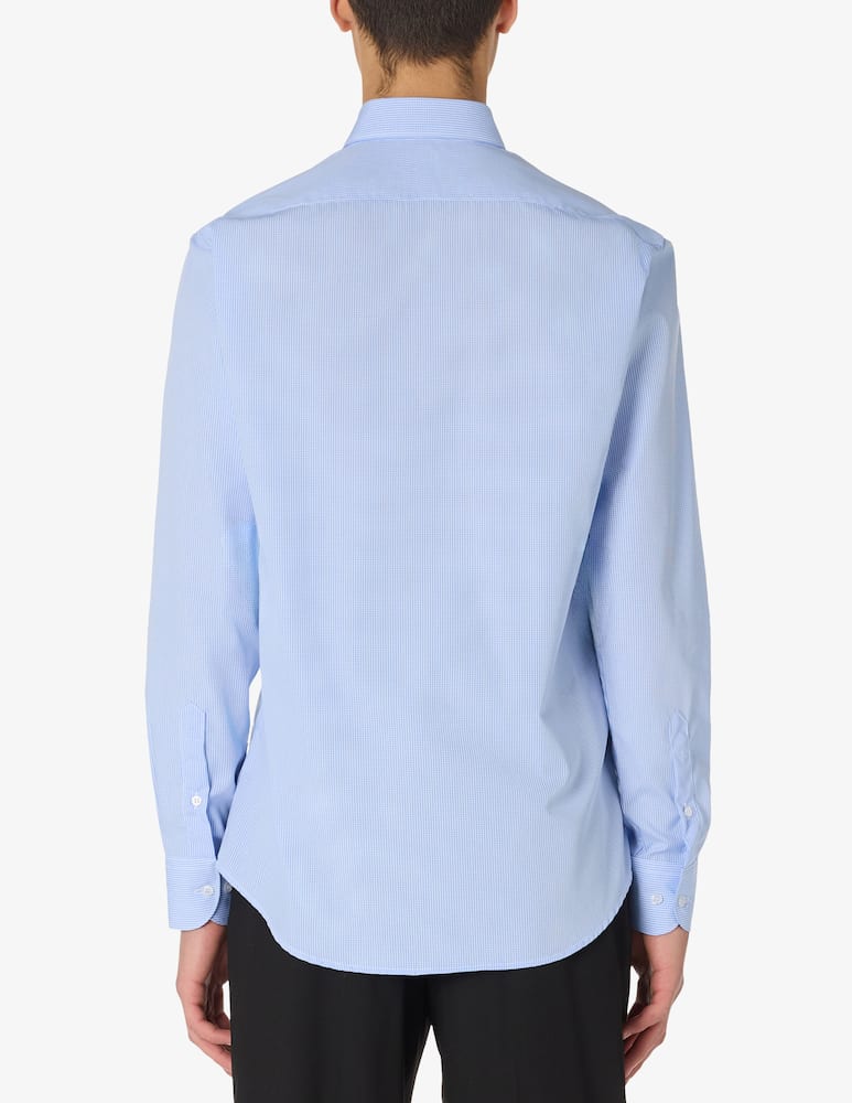 rinascente Sartoria Italiana Micro check easy care shirt