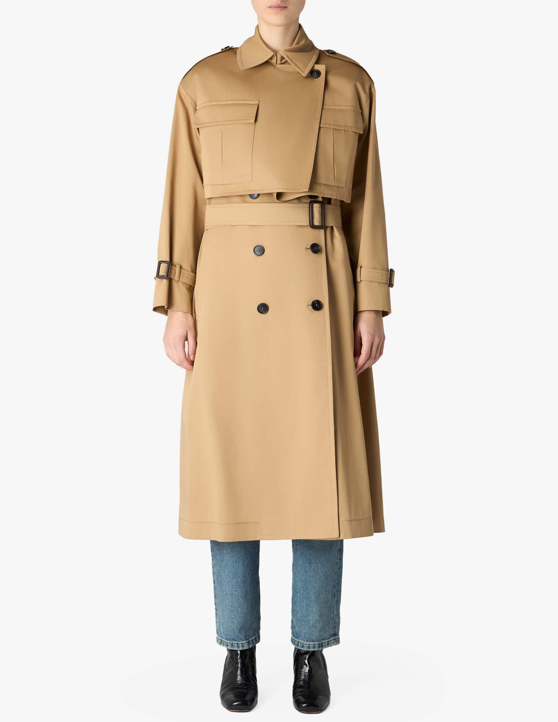 WEEKEND MAX MARA [ヴィヴェッタ] VIVETTA トレンチ ジャケット 3-in-1 water-repellent gabardine trench coat, beige