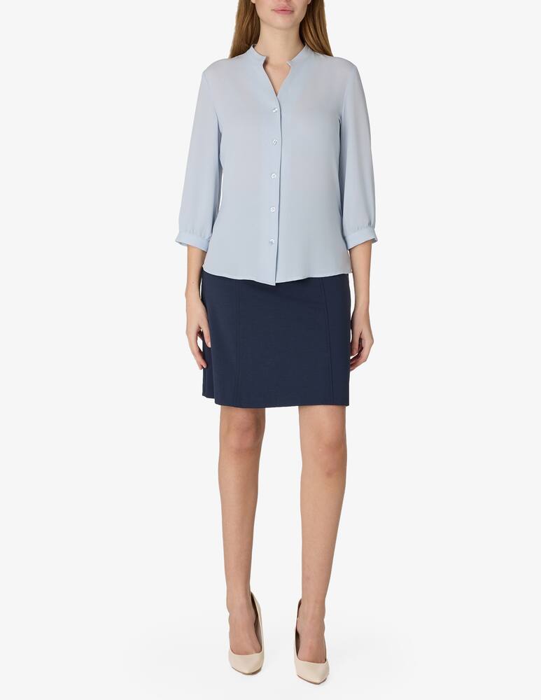 rinascente Elizabeth Ascot Blouse with mandarin collar