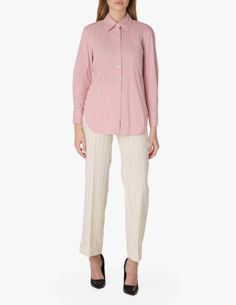 rinascente Elizabeth Ascot Pinstripe long-sleeve shirt