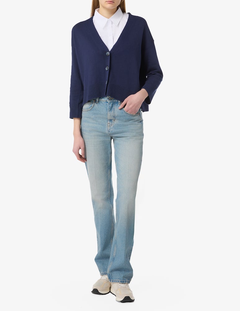 Rinascente Collection Cardigan boxy con scollo a v - immagine 2 Rinascente Collection Cardigan boxy con scollo a v - immagine 2