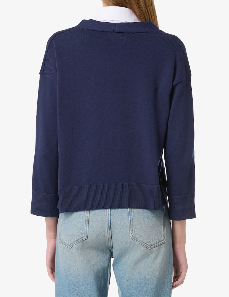 Rinascente Collection Cardigan boxy con scollo a v - immagine 3 Rinascente Collection Cardigan boxy con scollo a v - immagine 3