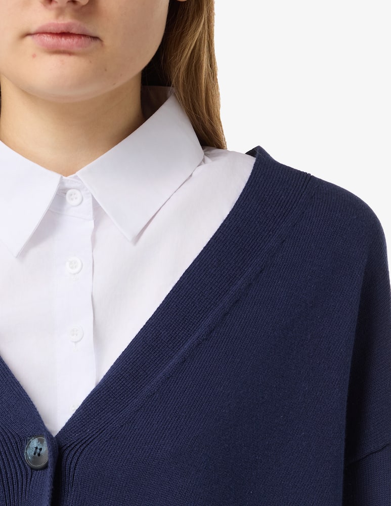 Rinascente Collection Cardigan boxy con scollo a v - immagine 4 Rinascente Collection Cardigan boxy con scollo a v - immagine 4