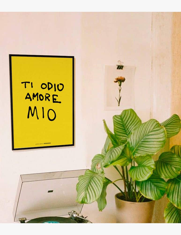 Santomanifesto Poster Ti Odio Amore Mio with Frame - picture 1 Santomanifesto Poster Ti Odio Amore Mio with Frame - picture 1