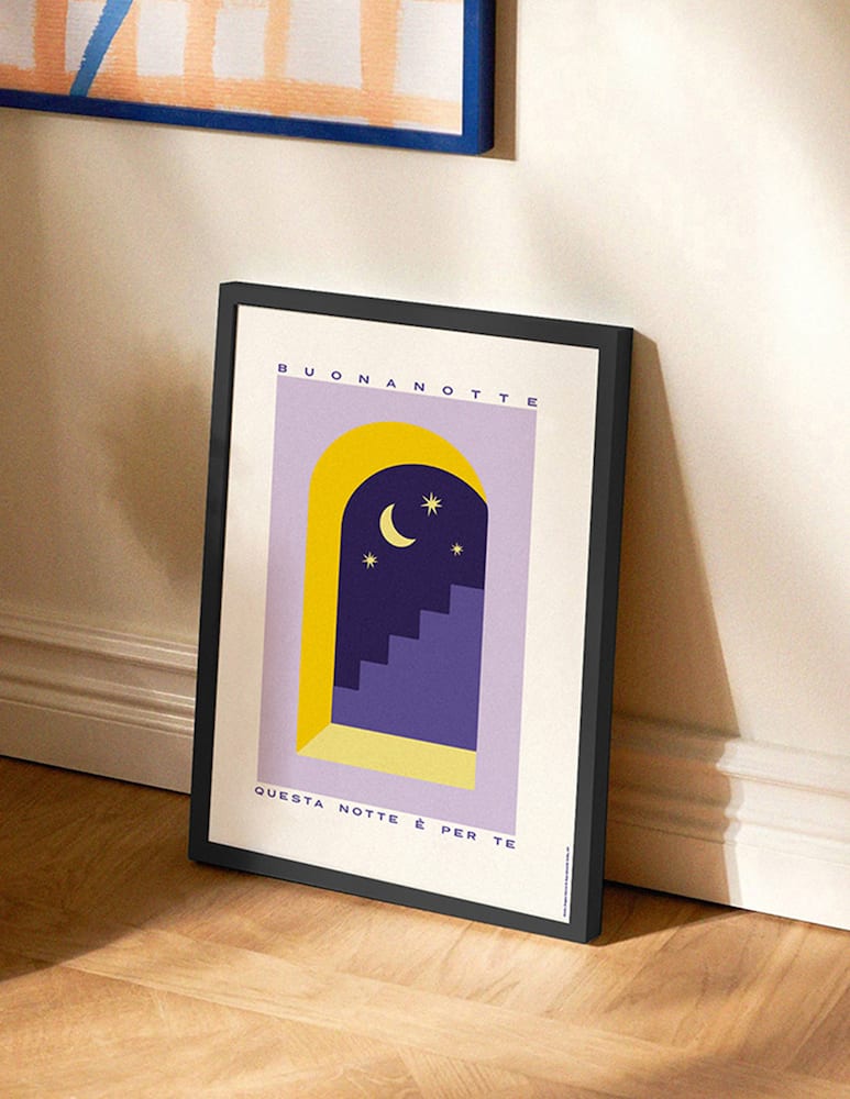 Santomanifesto Buonanotte Fiorellino Poster with Frame - picture 1 Santomanifesto Buonanotte Fiorellino Poster with Frame - picture 1