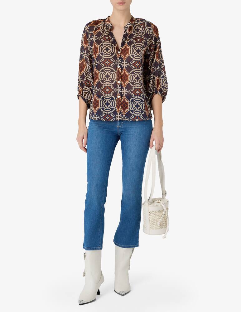 rinascente Elizabeth Ascot Denim flare trousers