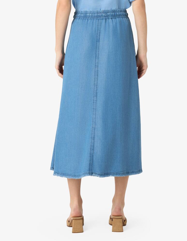 rinascente Elizabeth Ascot Midi elastic denim skirt