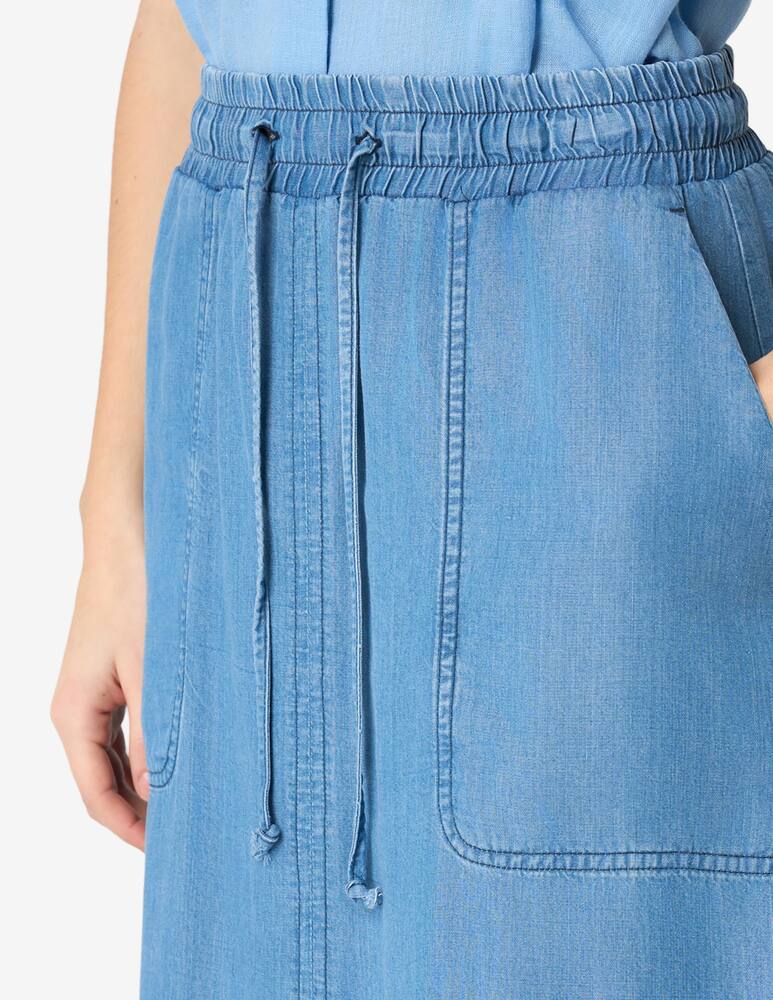 rinascente Elizabeth Ascot Midi elastic denim skirt