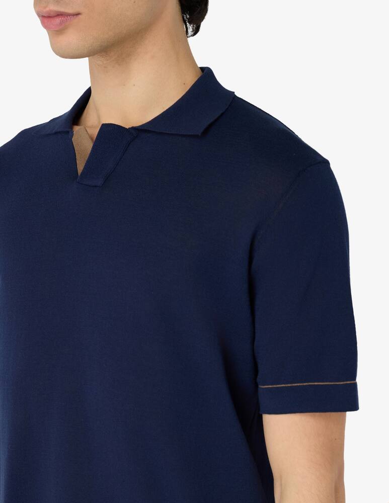 rinascente Misaky Polo v-neck contrast trim