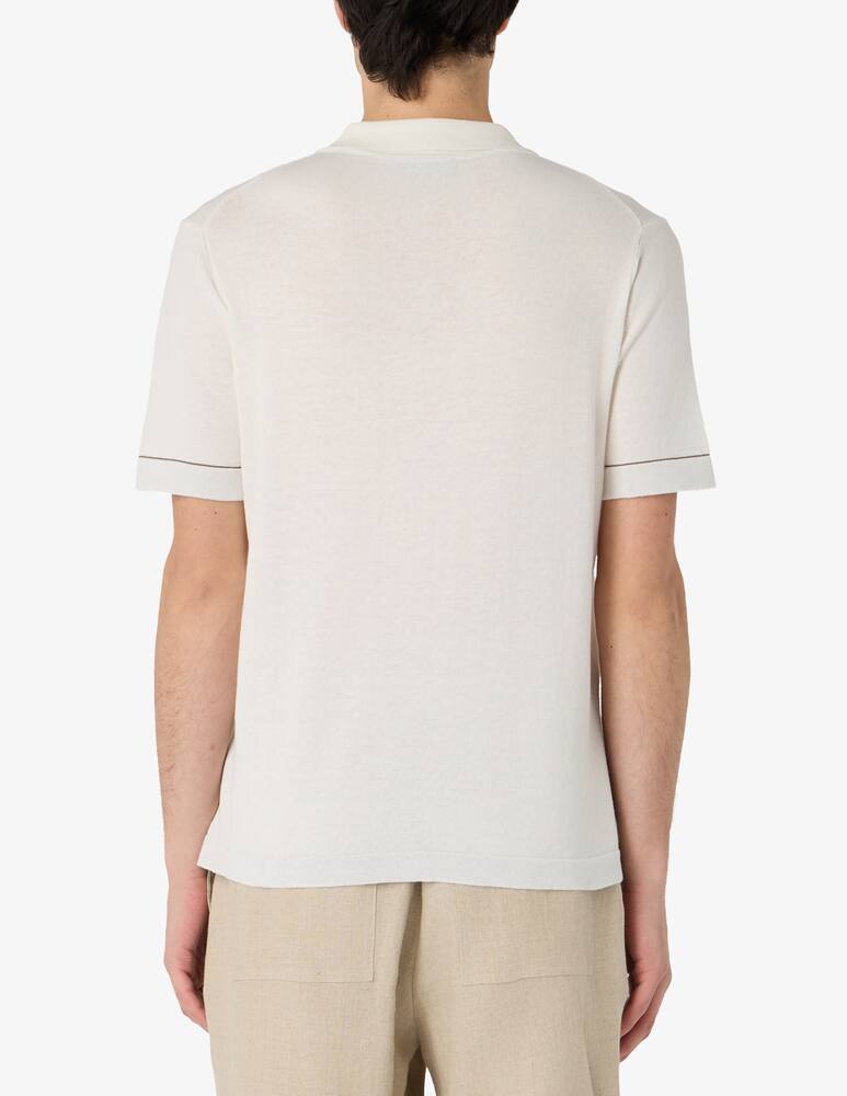 rinascente Misaky Polo v-neck crepe t-shirt