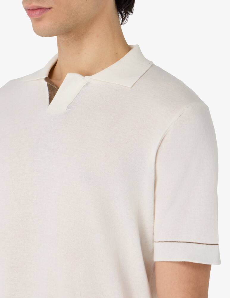 rinascente Misaky Polo v-neck crepe t-shirt