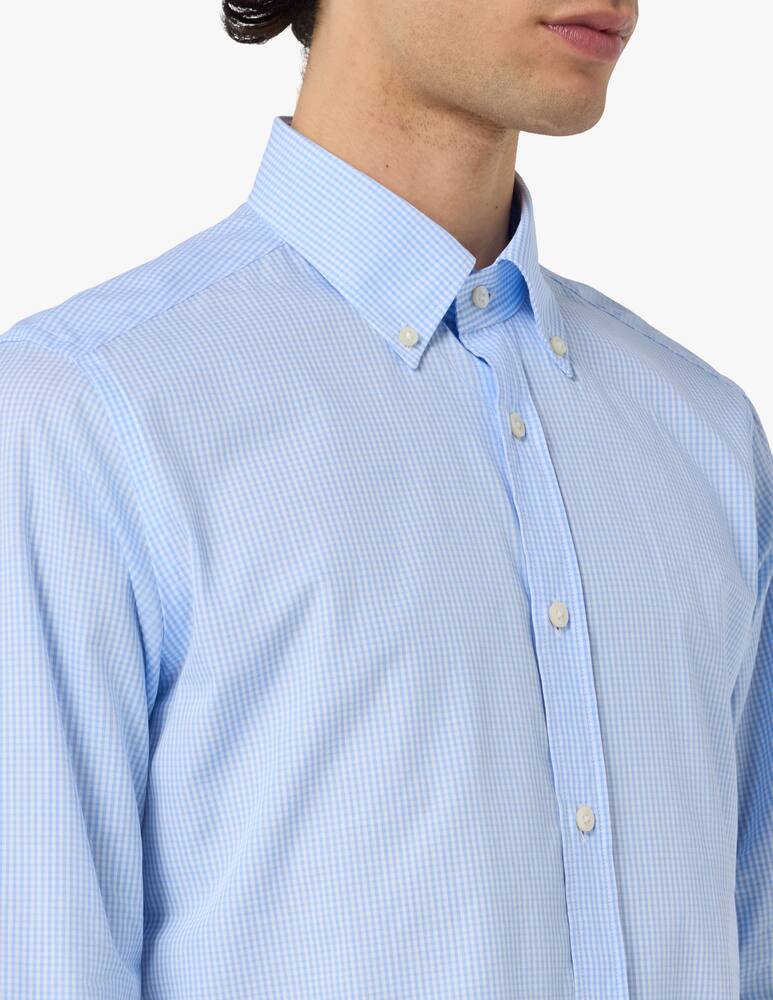 rinascente Guglielminotti Camicia Vichy micro regular fit