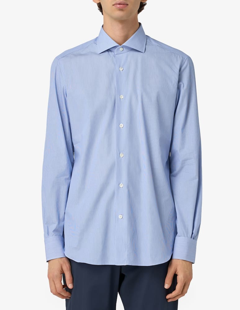 Mazzarelli Slim microriga shirt - picture 1 Mazzarelli Slim microriga shirt - picture 1