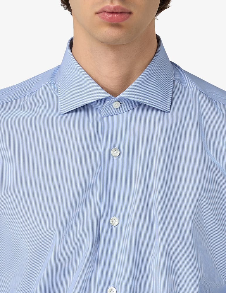 rinascente Mazzarelli Camicia slim microriga