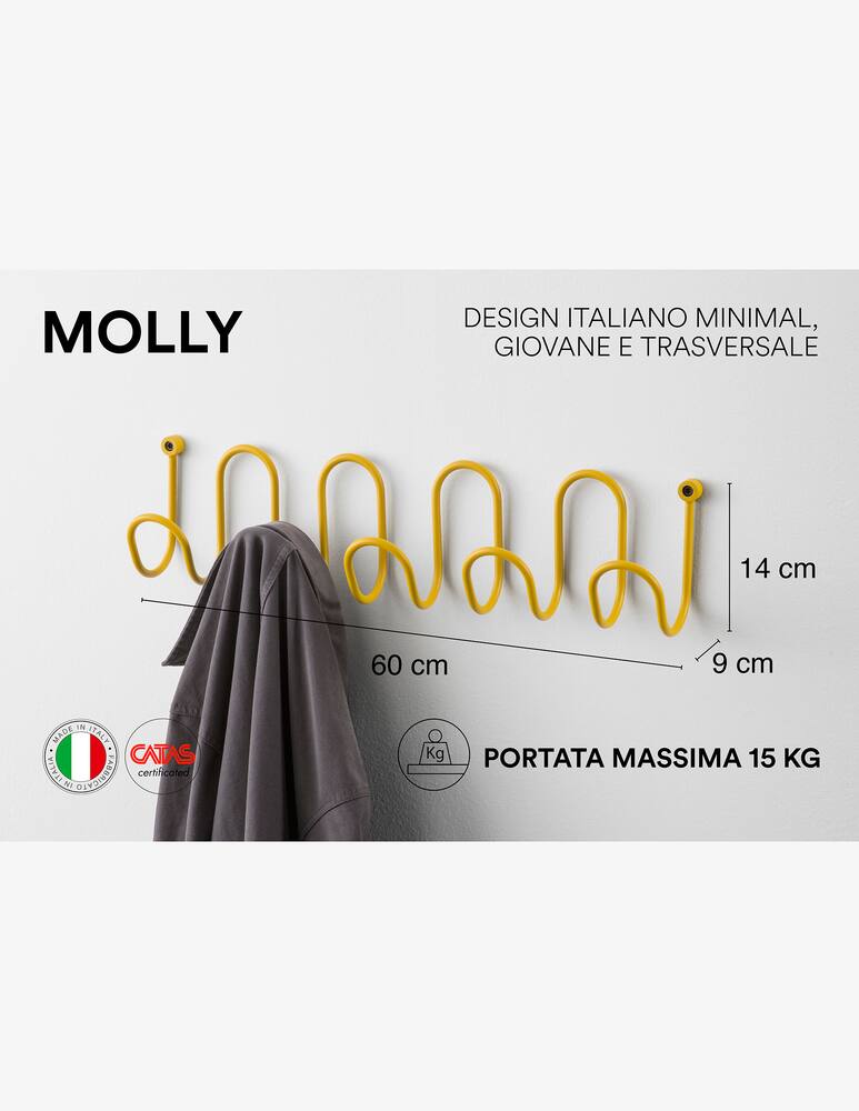 rinascente D-Segno Molly Wall Hook Rack