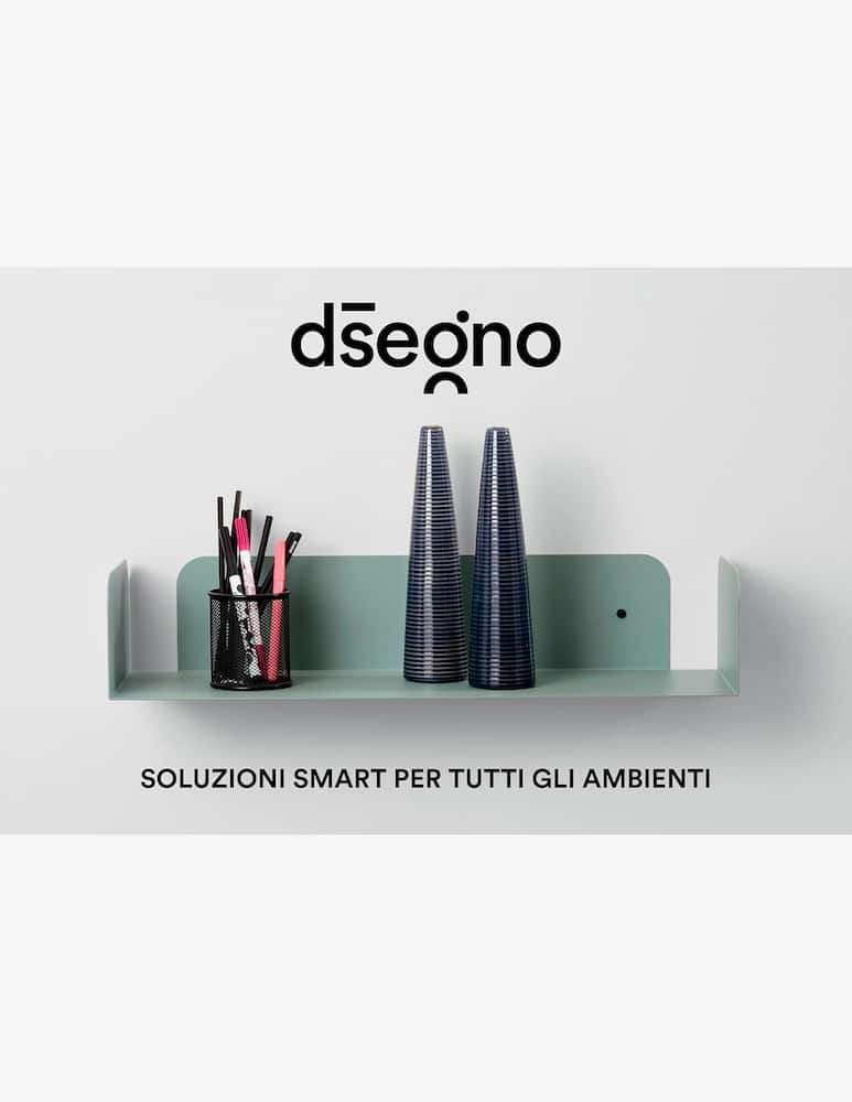 rinascente D-Segno Mensola in Metallo Smarty 60 cm- Kit 2pz