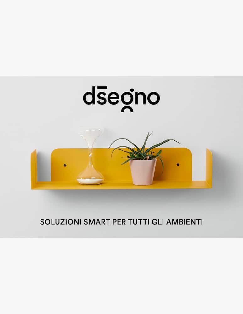 rinascente D-Segno Smarty Metal Shelf – 2-Piece Kit