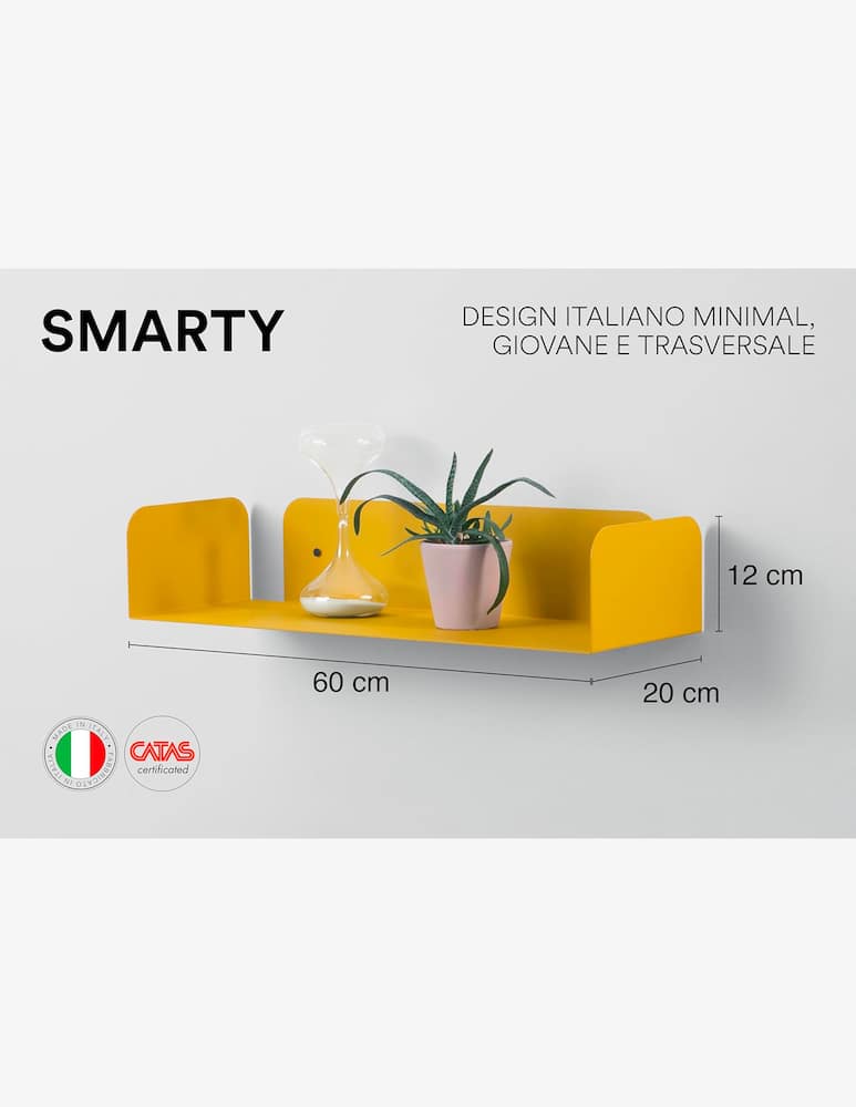 rinascente D-Segno Smarty Metal Shelf – 2-Piece Kit
