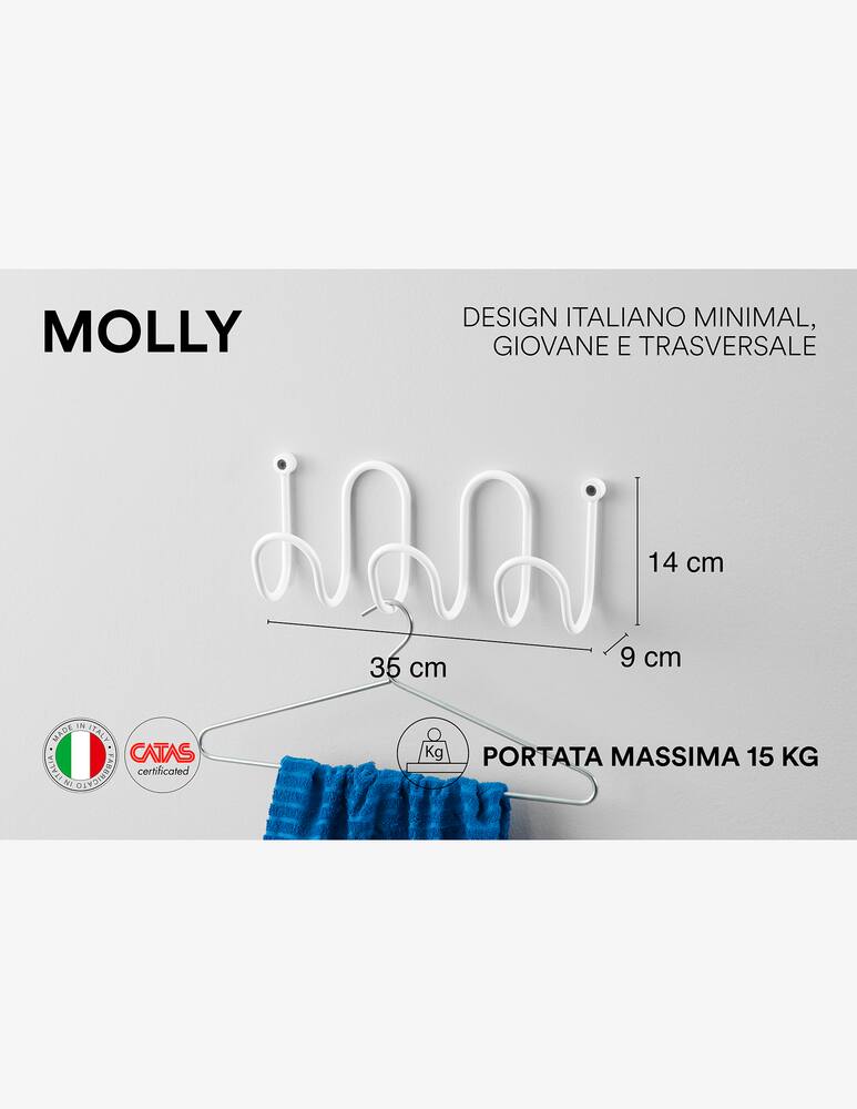 rinascente D-Segno Molly Wall Hook Rack