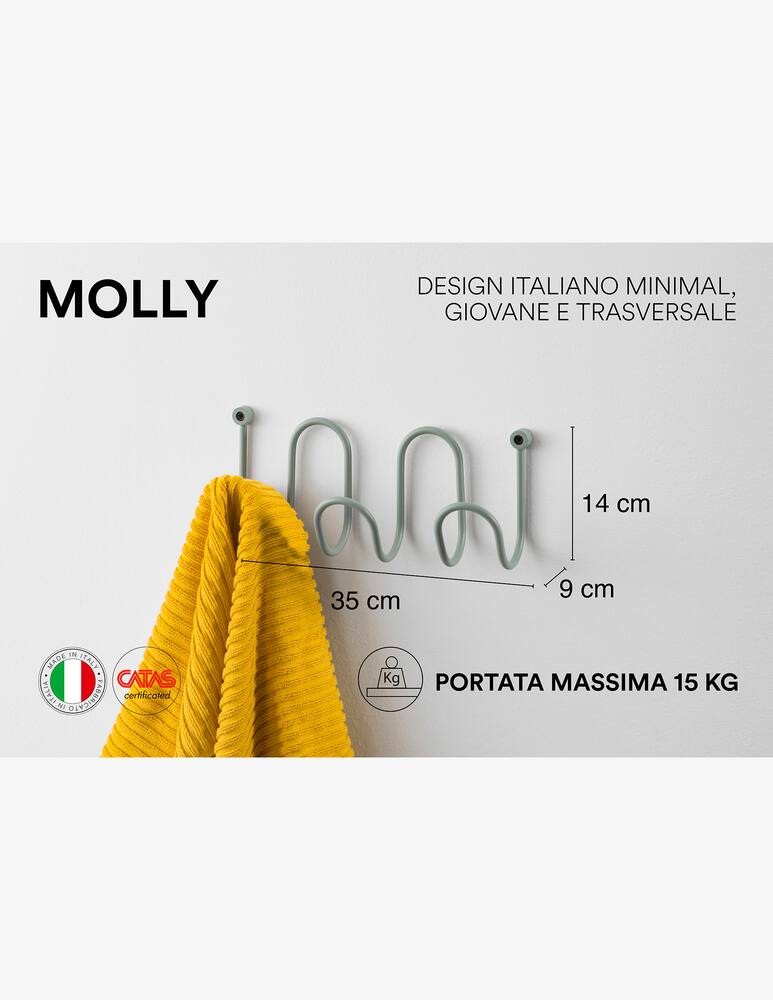 rinascente D-Segno Molly Wall Hook Rack