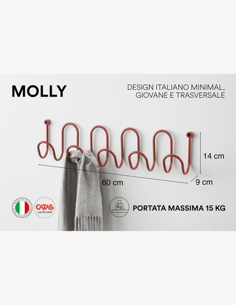 rinascente D-Segno Molly Wall Hook Rack