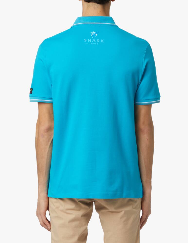 rinascente Paul & Shark Embroidered shark polo - light blue
