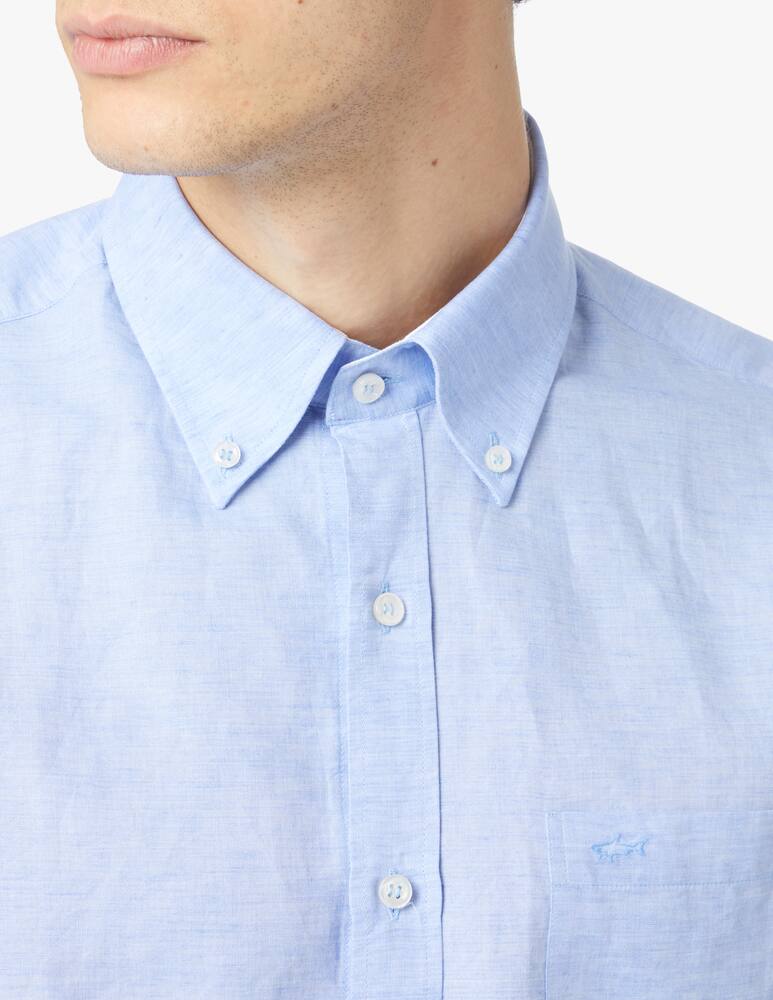 rinascente Paul & Shark Linen cotton shirt - light blue