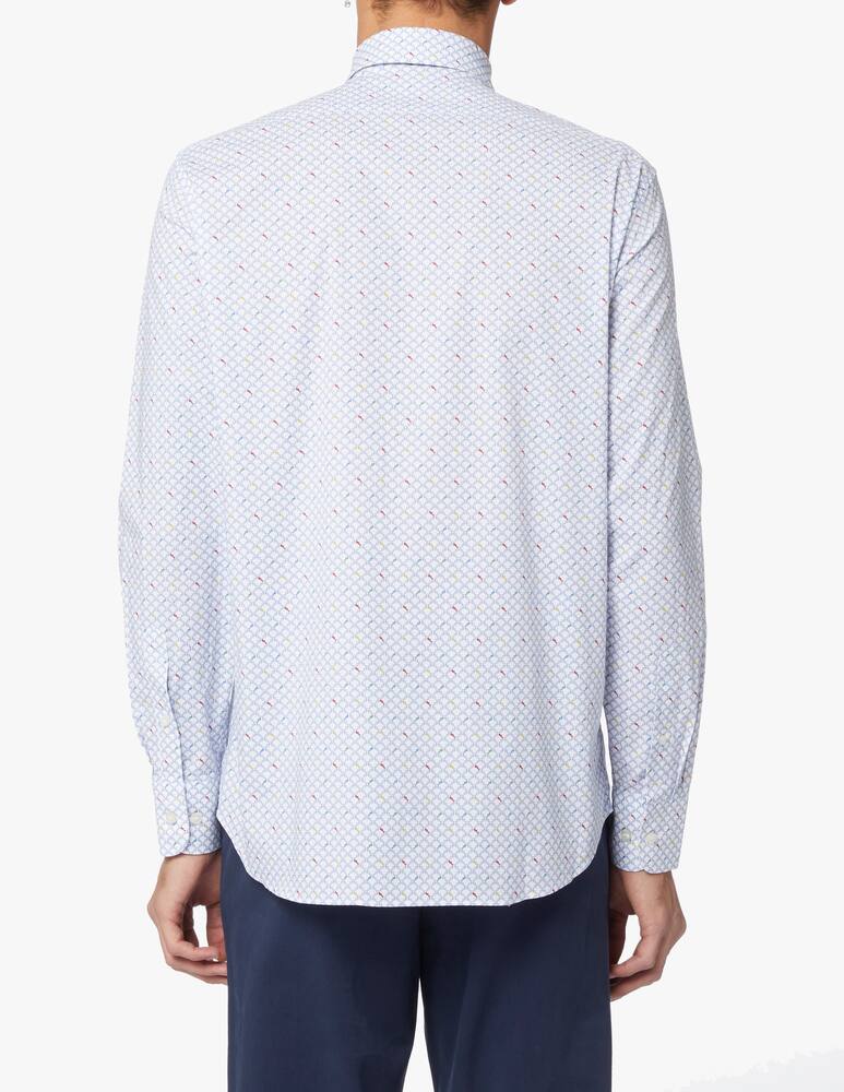 rinascente Paul & Shark Camicia ml micro squali - bianco