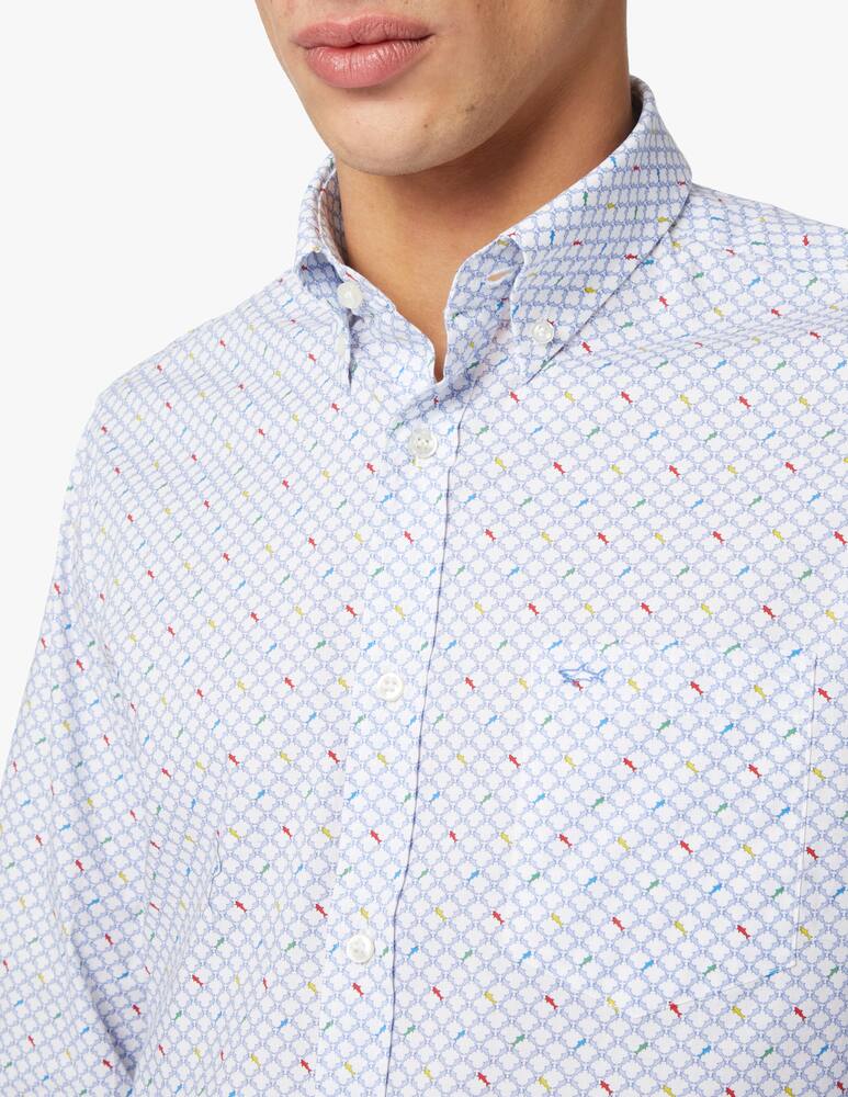 rinascente Paul & Shark Camicia ml micro squali - bianco
