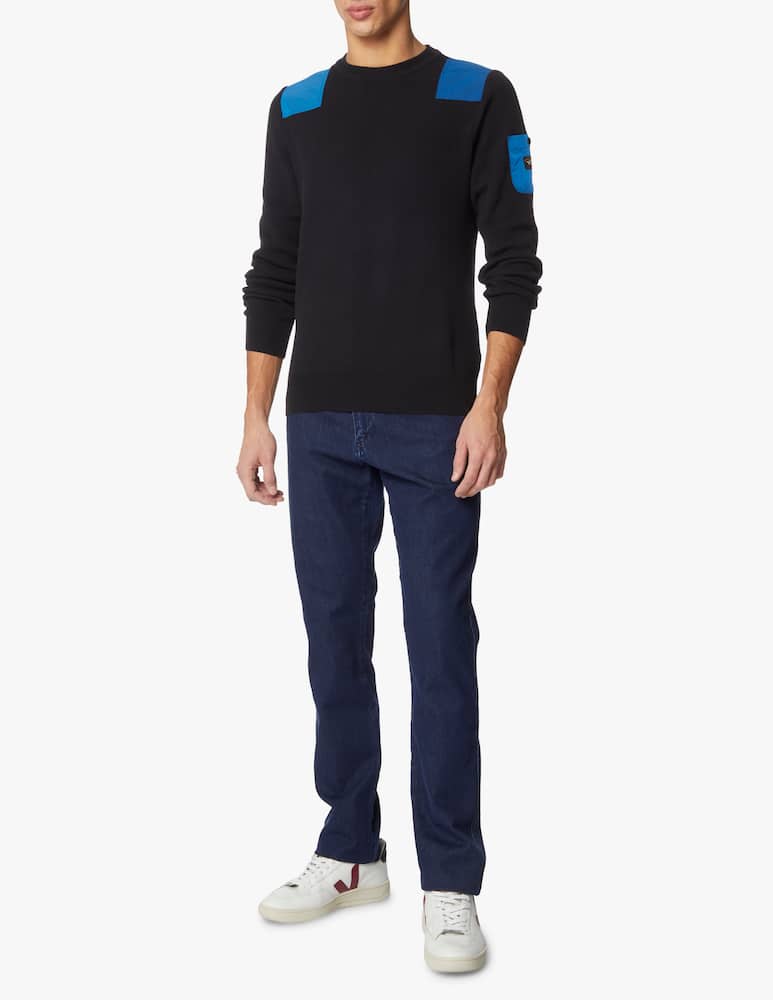 rinascente Paul & Shark Cotton roundneck sweater - black