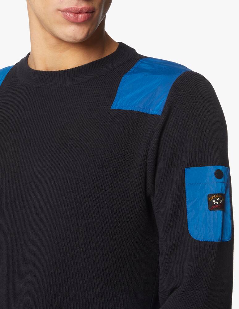 rinascente Paul & Shark Cotton roundneck sweater - black