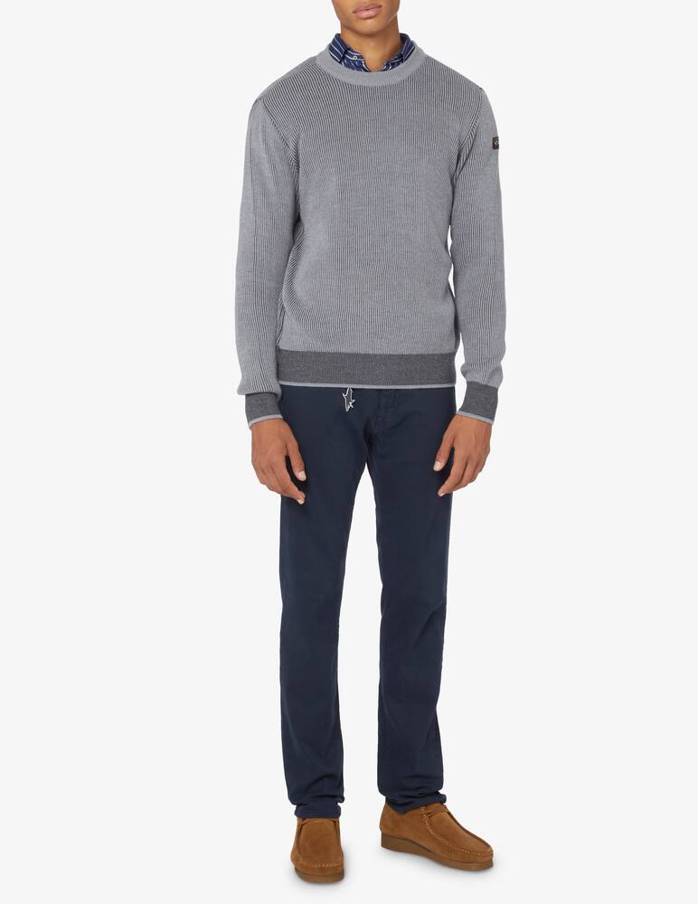 rinascente Paul & Shark English ribbed crewneck jumper - Grey