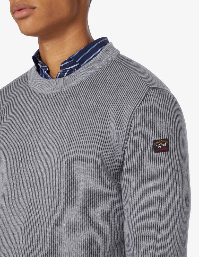 rinascente Paul & Shark English ribbed crewneck jumper - Grey