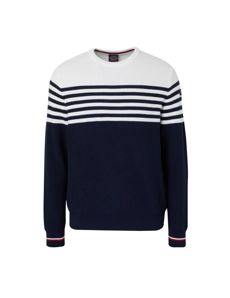 rinascente Paul & Shark Maglia girocollo in cotone righine - multicolor