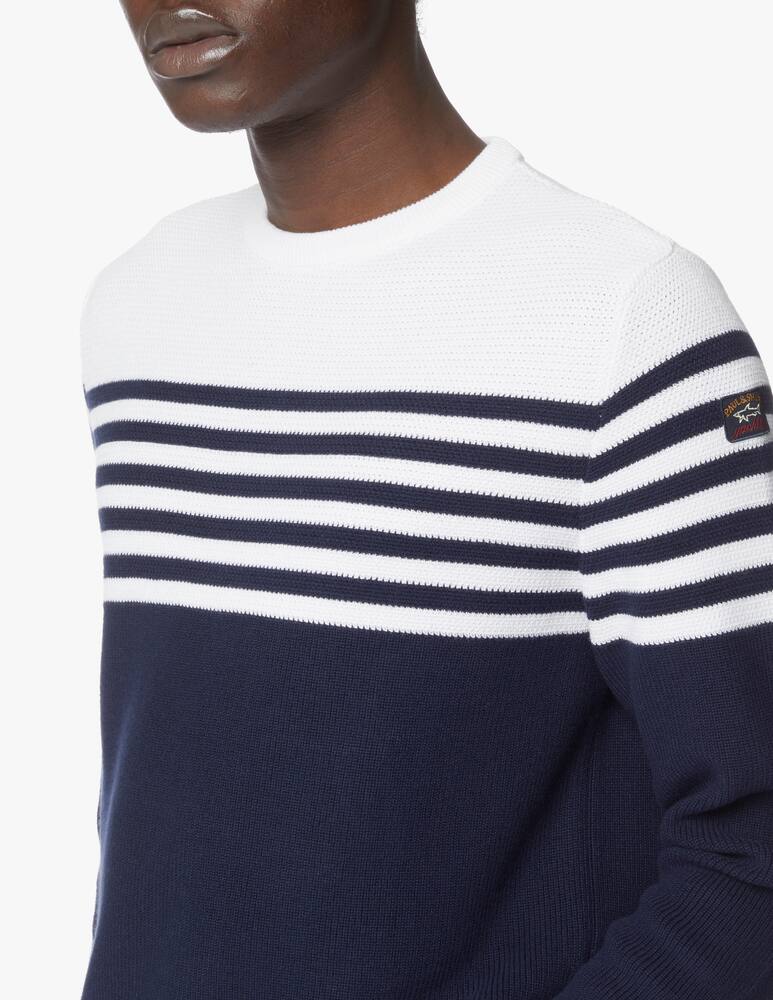 rinascente Paul & Shark Maglia girocollo in cotone righine - multicolor