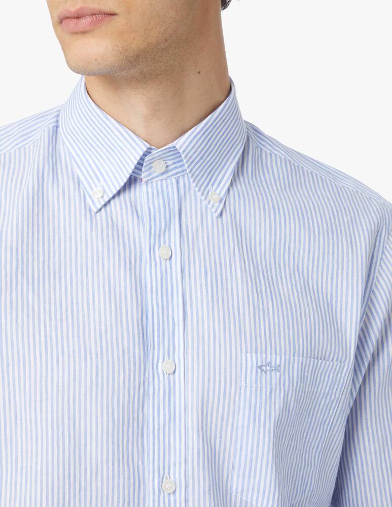 rinascente Paul & Shark Linen cotton multistripes shirt - multi
