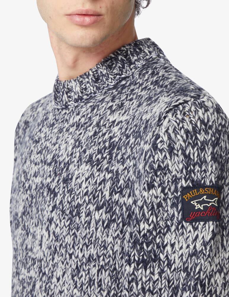 rinascente Paul & Shark Ecowool cable fisherman sweater - Grey