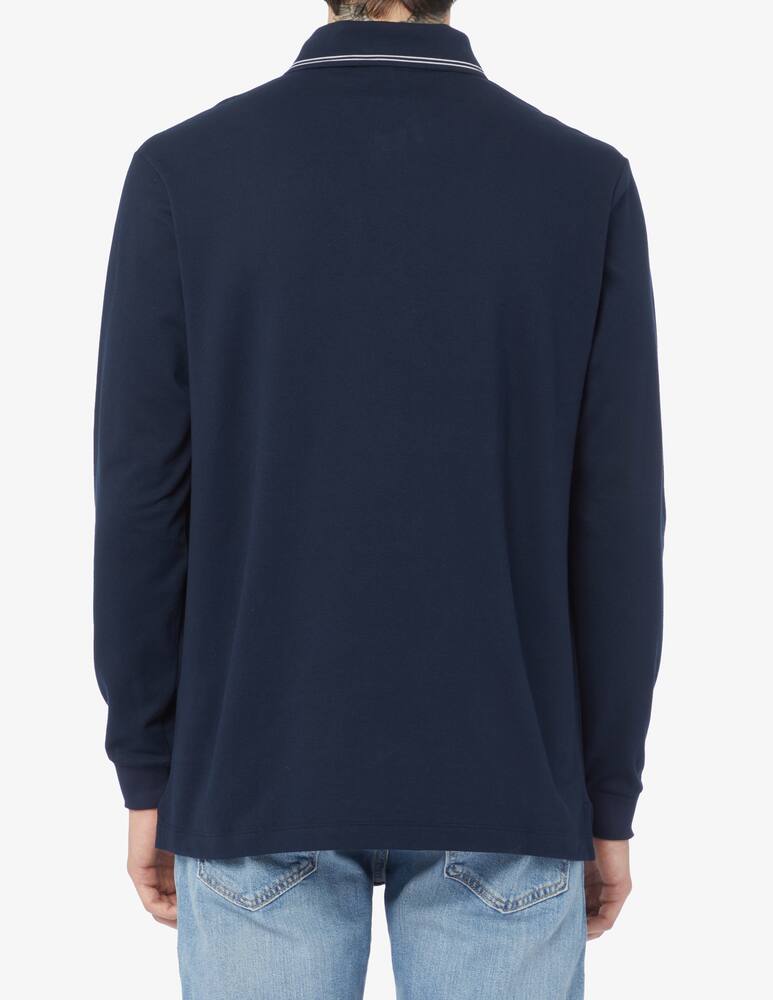 rinascente Paul & Shark Shark badge pique polo shirt