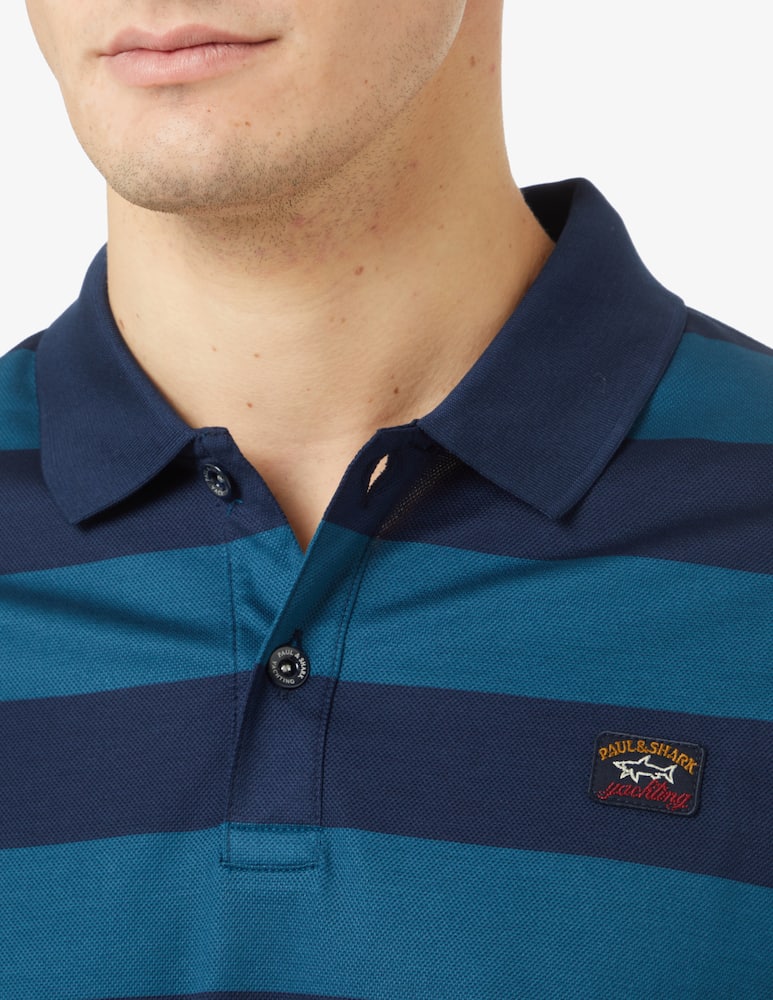 rinascente Paul & Shark Band cotton polo - Blue