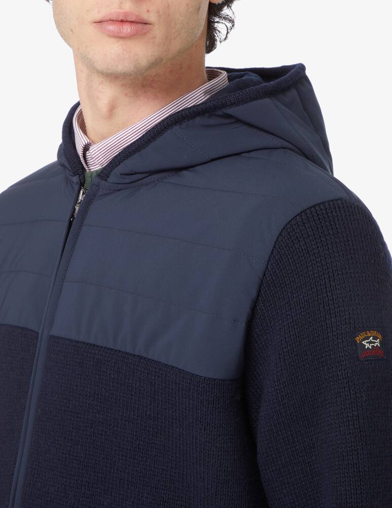 rinascente Paul & Shark Felpa con cappuccio carre nylon - Blu