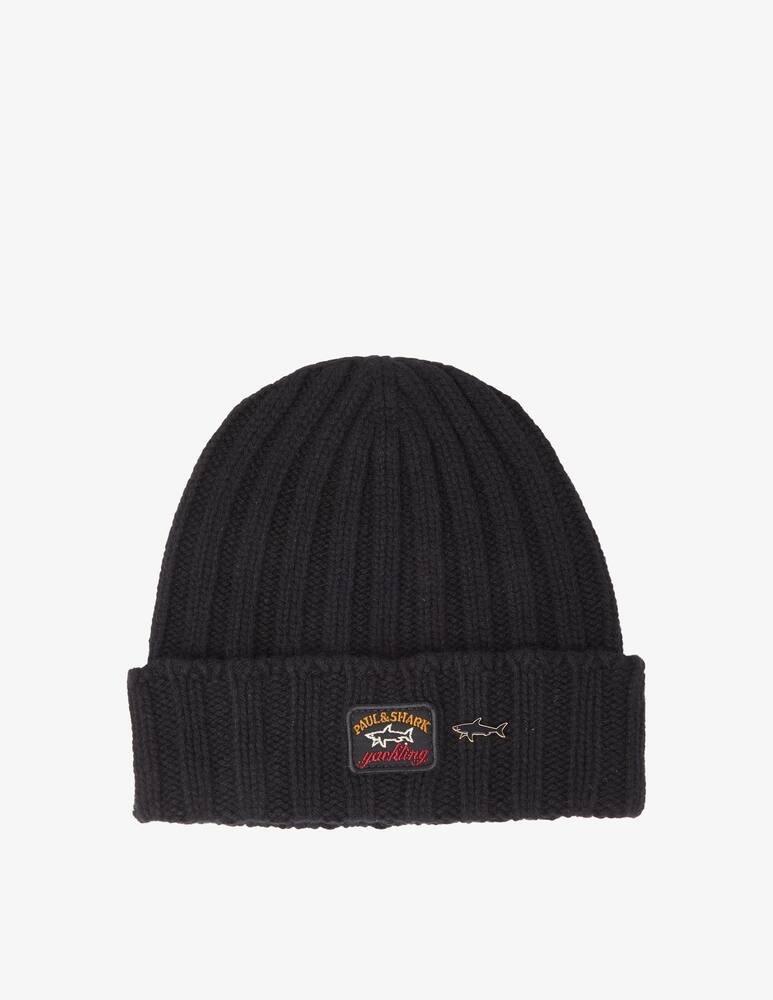 rinascente Paul & Shark Ribbed beanie - Black